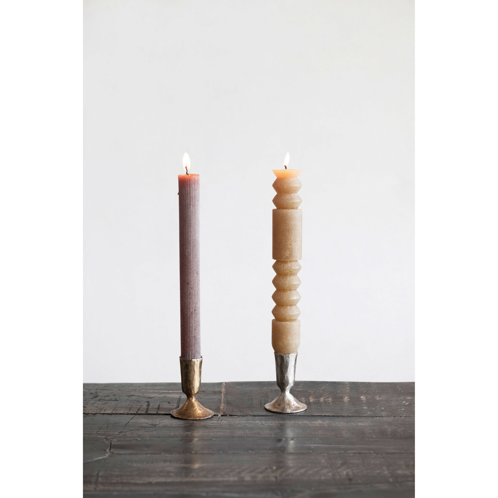 m. lynne designs pewter taper holder