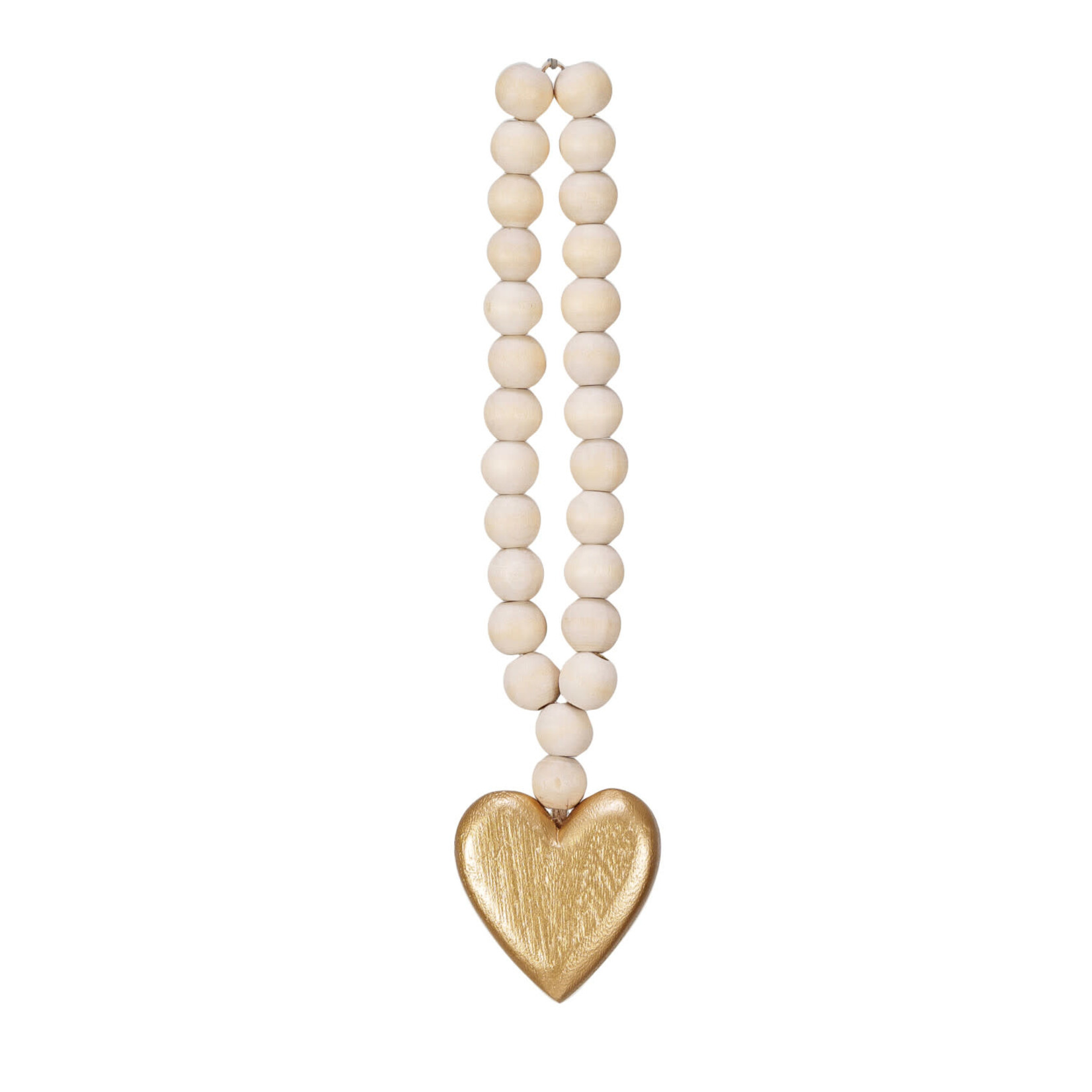 m. lynne designs wood bead with heart garland