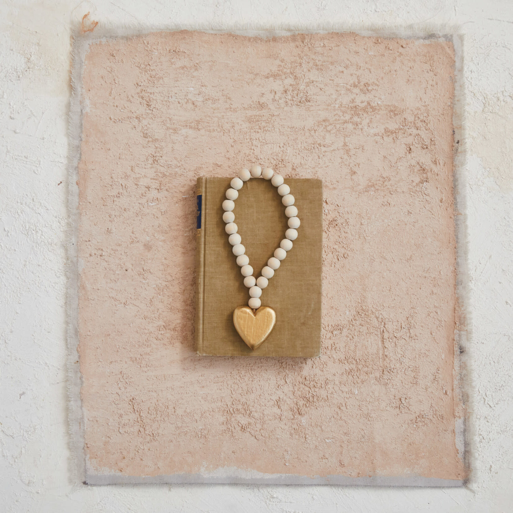 m. lynne designs wood bead with heart garland