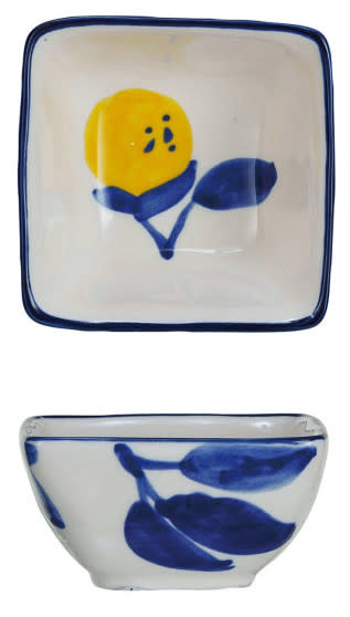 available at m. lynne designs Blue and White Trinket Dish with Detailing
