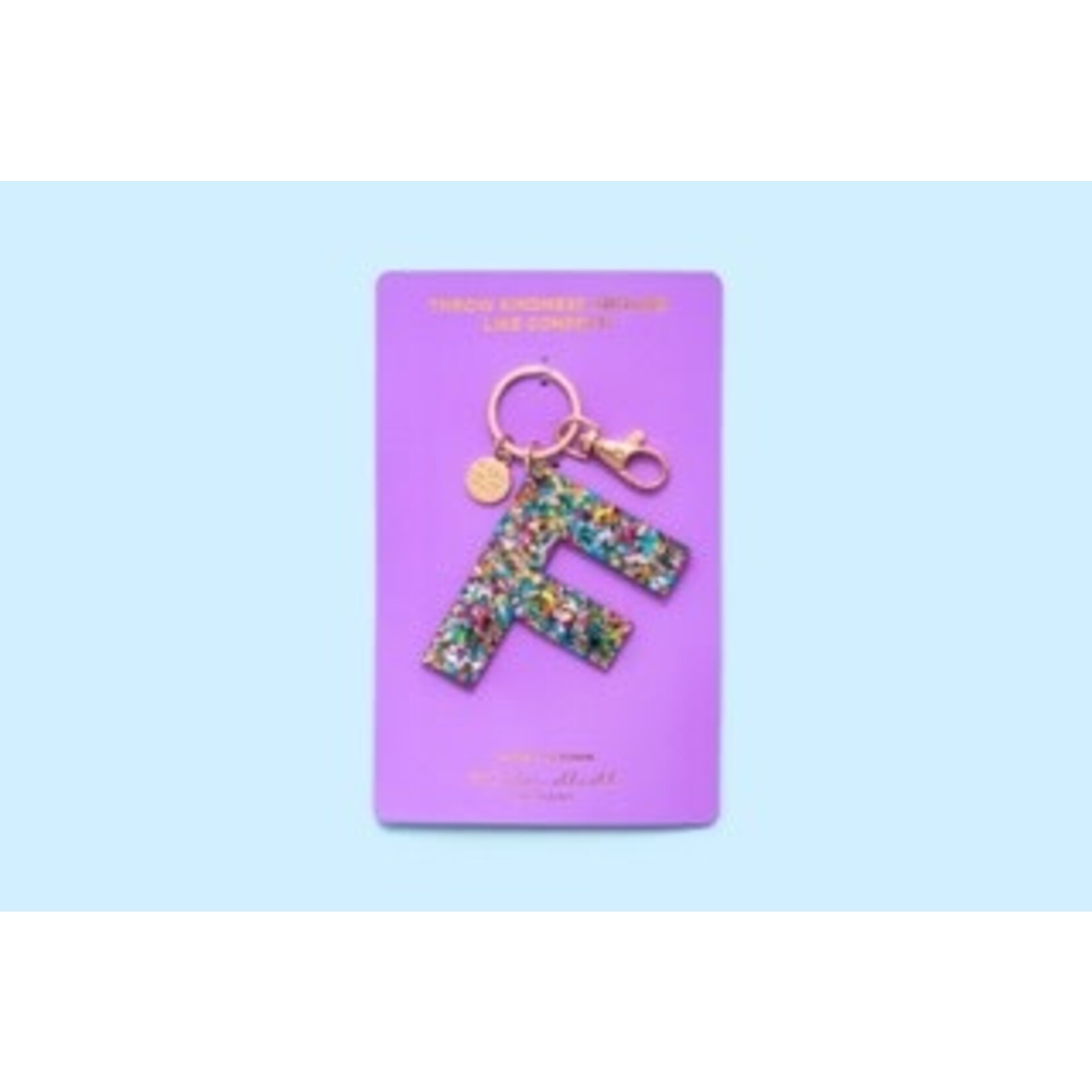 taylor elliott designs acrylic confetti F keychain