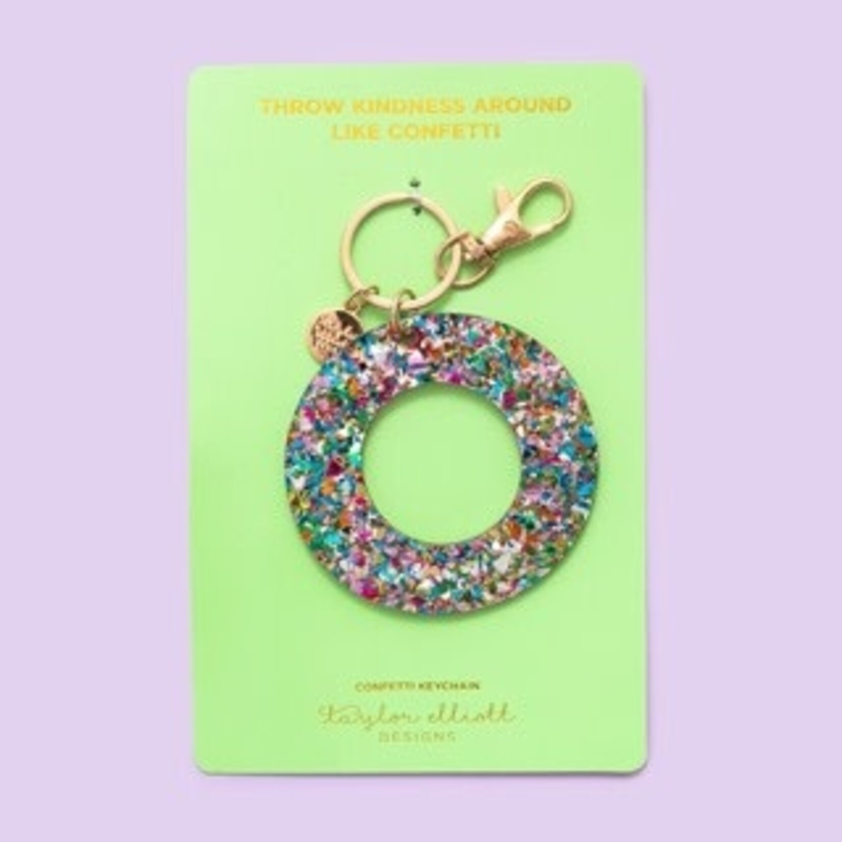 taylor elliott designs acrylic confetti O keychain