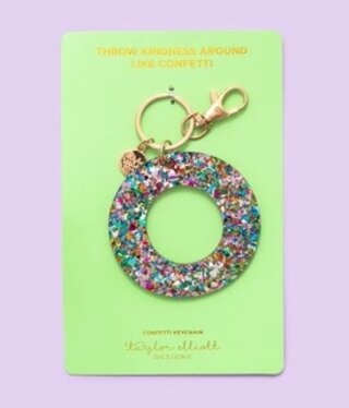 taylor elliott designs Acrylic Confetti O Keychain