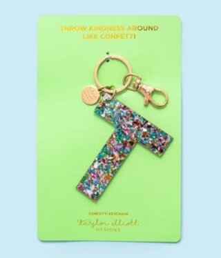 taylor elliott designs acrylic confetti T keychain