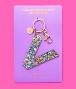 taylor elliott designs Acrylic Confetti V Keychain