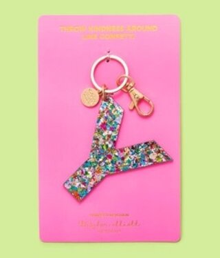 taylor elliott designs Acrylic Confetti Y Keychain