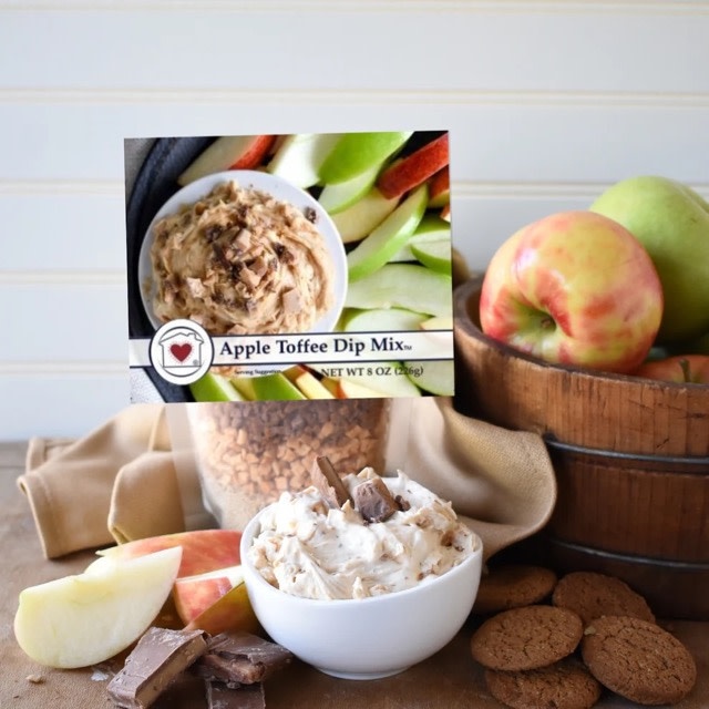 available at m. lynne designs Apple Toffee Dip