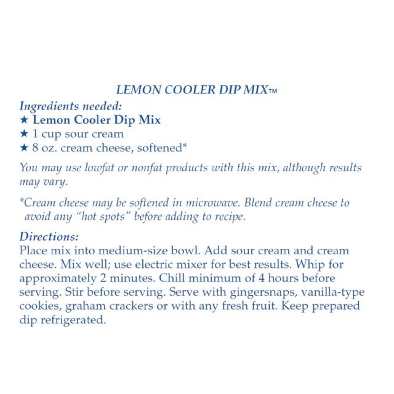 m. lynne designs lemon cooler dip