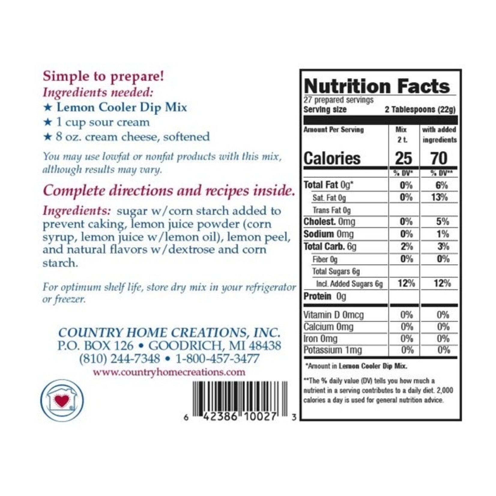 m. lynne designs lemon cooler dip