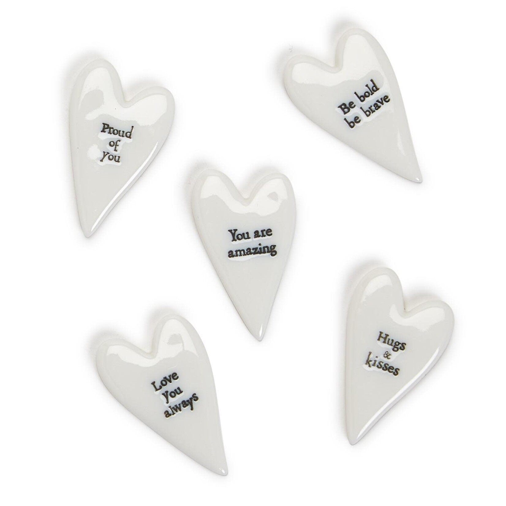m. lynne designs heart pebble token