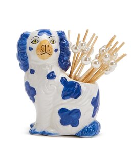 available at m. lynne designs Staffordshire Dog Toothpick Holder