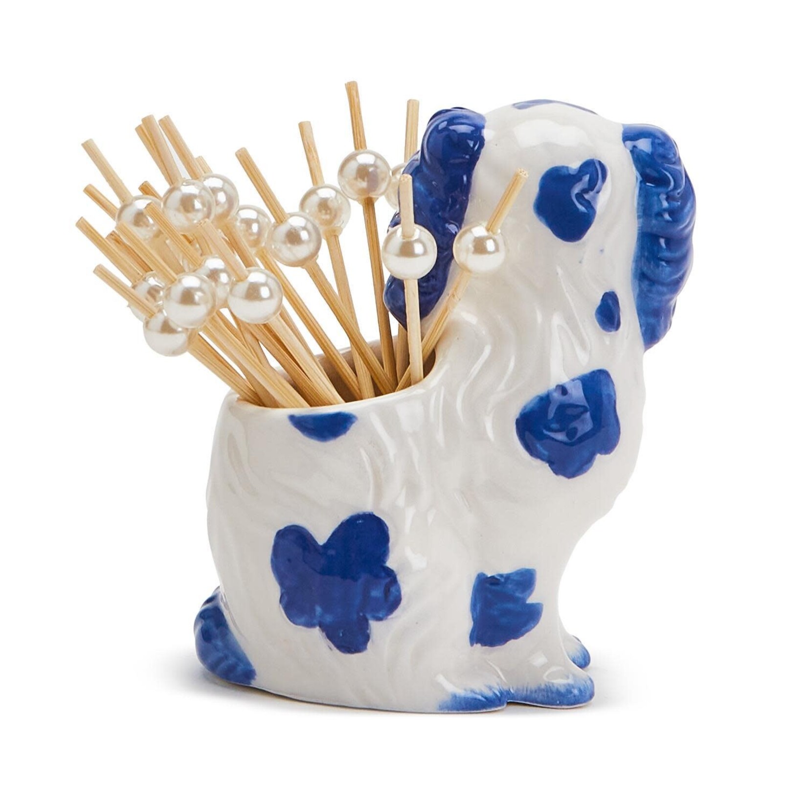 m. lynne designs staffordshire dog toothpick holder