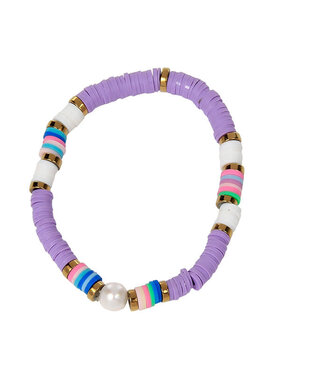 available at m. lynne designs Lavender Katsuki and Gold Beads Bracelet