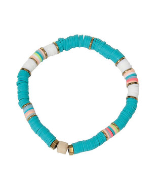 available at m. lynne designs Teal Katsuki and Gold Beads Bracelet