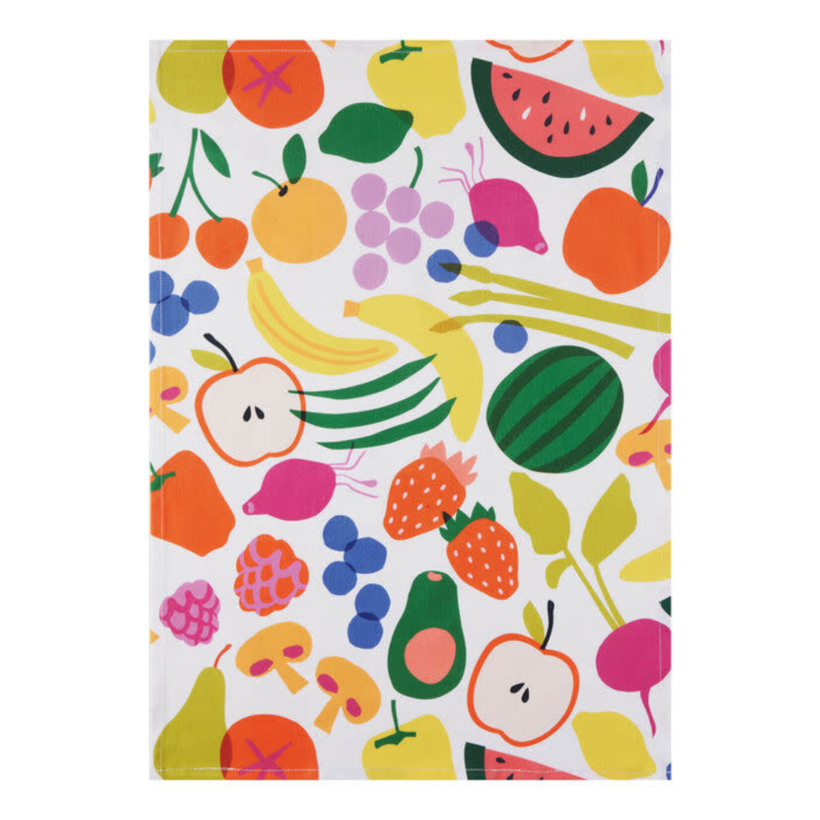 m. lynne designs fruit market tea towel