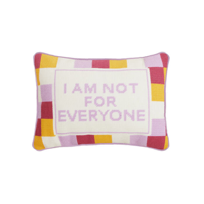 available at m. lynne designs Not for Everyone Needlepoint Pillow