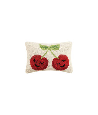 available at m. lynne designs smiley cherries pillow