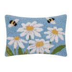m. lynne designs daisies & bees pillow