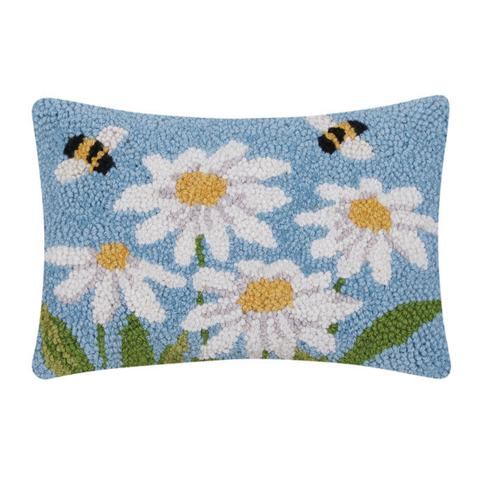 m. lynne designs daisies & bees pillow