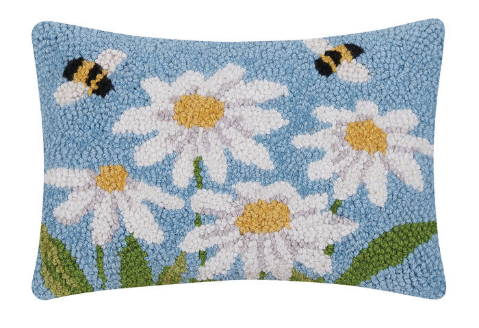 available at m. lynne designs Daisies & Bees Pillow