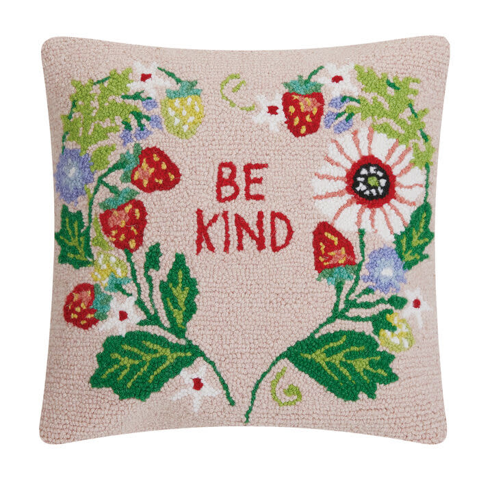 available at m. lynne designs Strawberry Garden Pillow