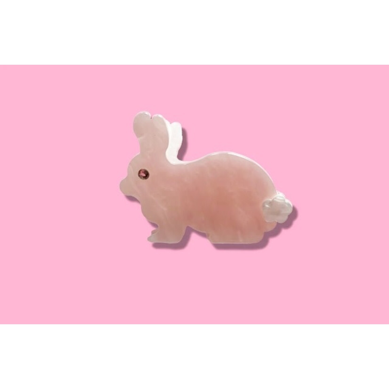 taylor elliott designs pink bunny claw clip