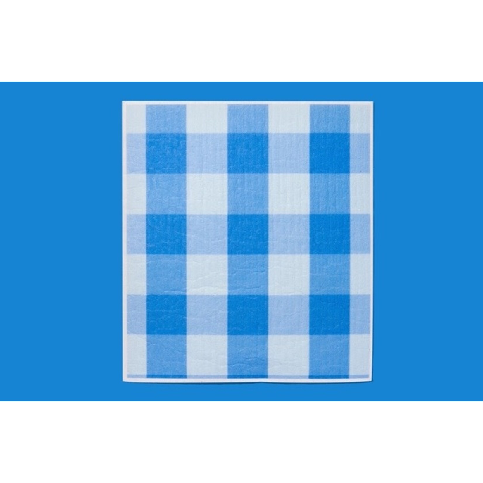 taylor elliott designs blue gingham swedish dish cloth