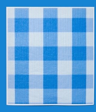 taylor elliott designs blue gingham swedish dish cloth