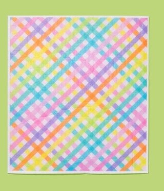 taylor elliott designs colorful gingham swedish dish cloth