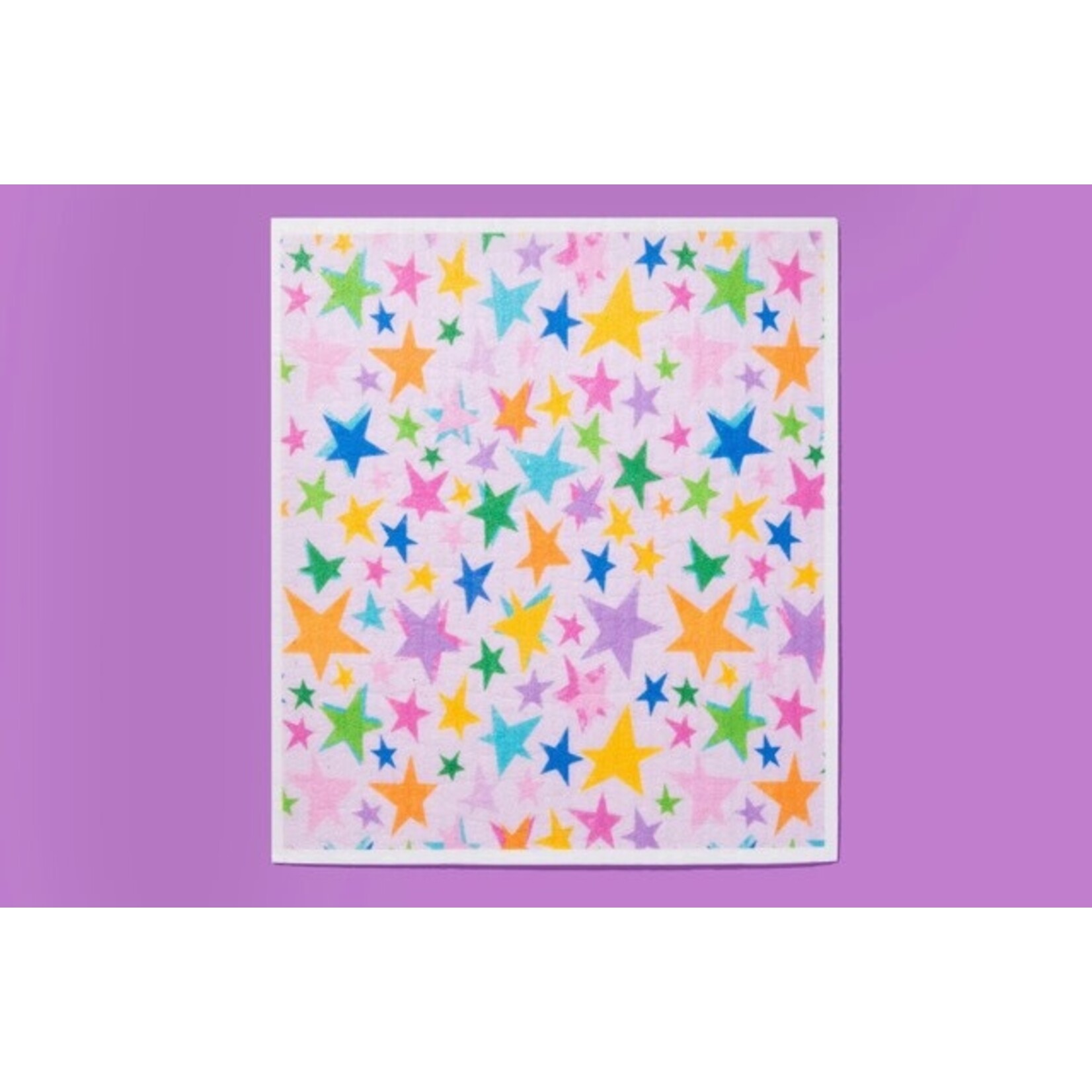 taylor elliott designs colorful stars swedish dish cloth