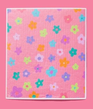 taylor elliott designs Happy Flowers Swedish Dish Cloth