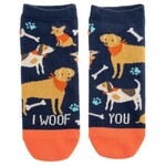 m. lynne designs dog woof you ankle socks