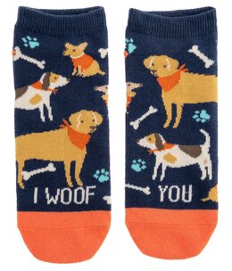 available at m. lynne designs Dog Woof You Ankle Socks