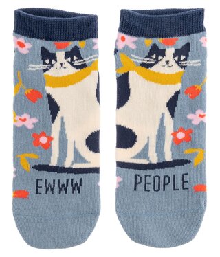 available at m. lynne designs Ew People Cat Ankle Socks