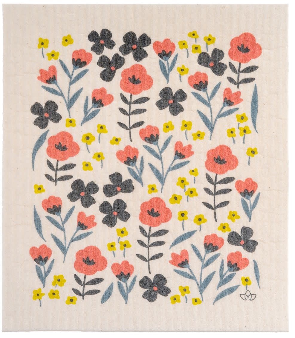 available at m. lynne designs Floral Swedish Dishcloth