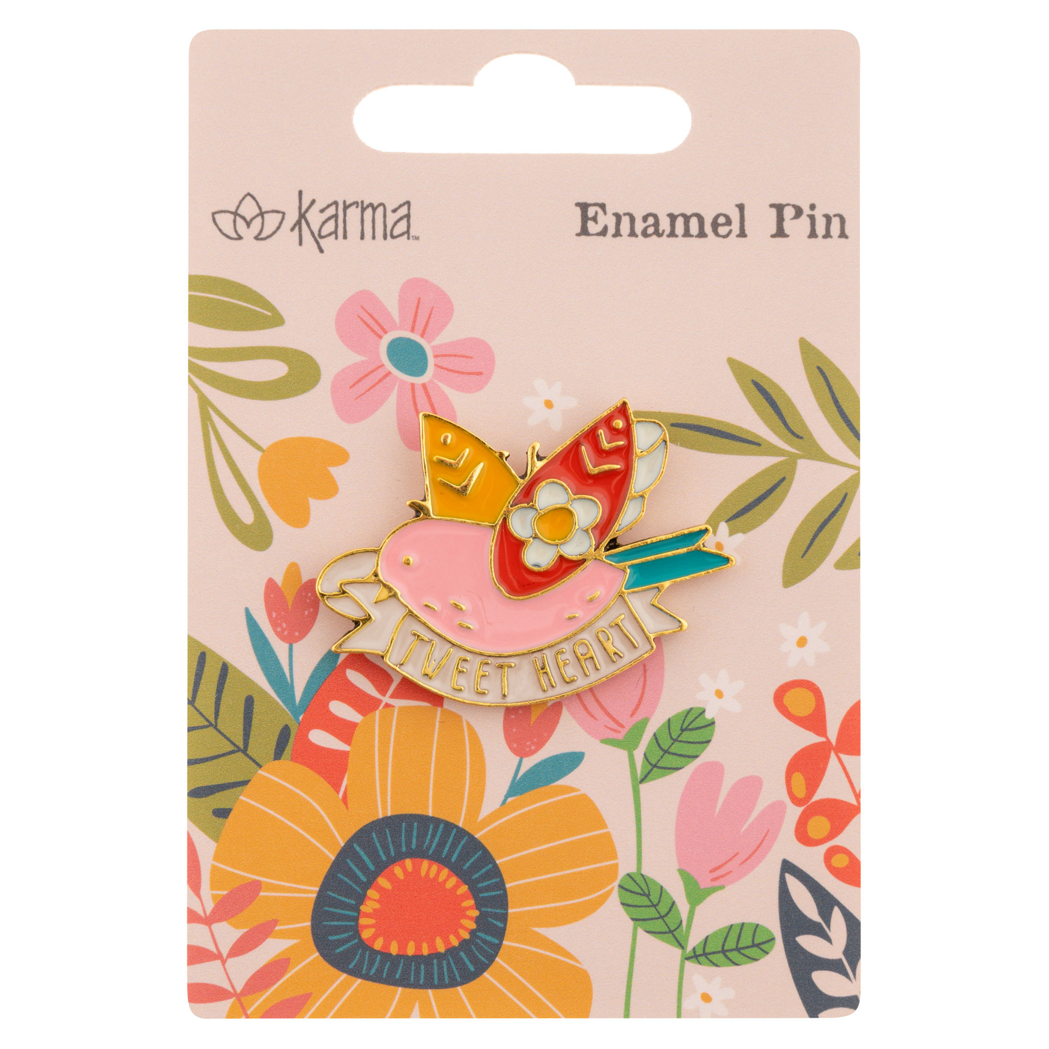 available at m. lynne designs Bird Enamel Pin