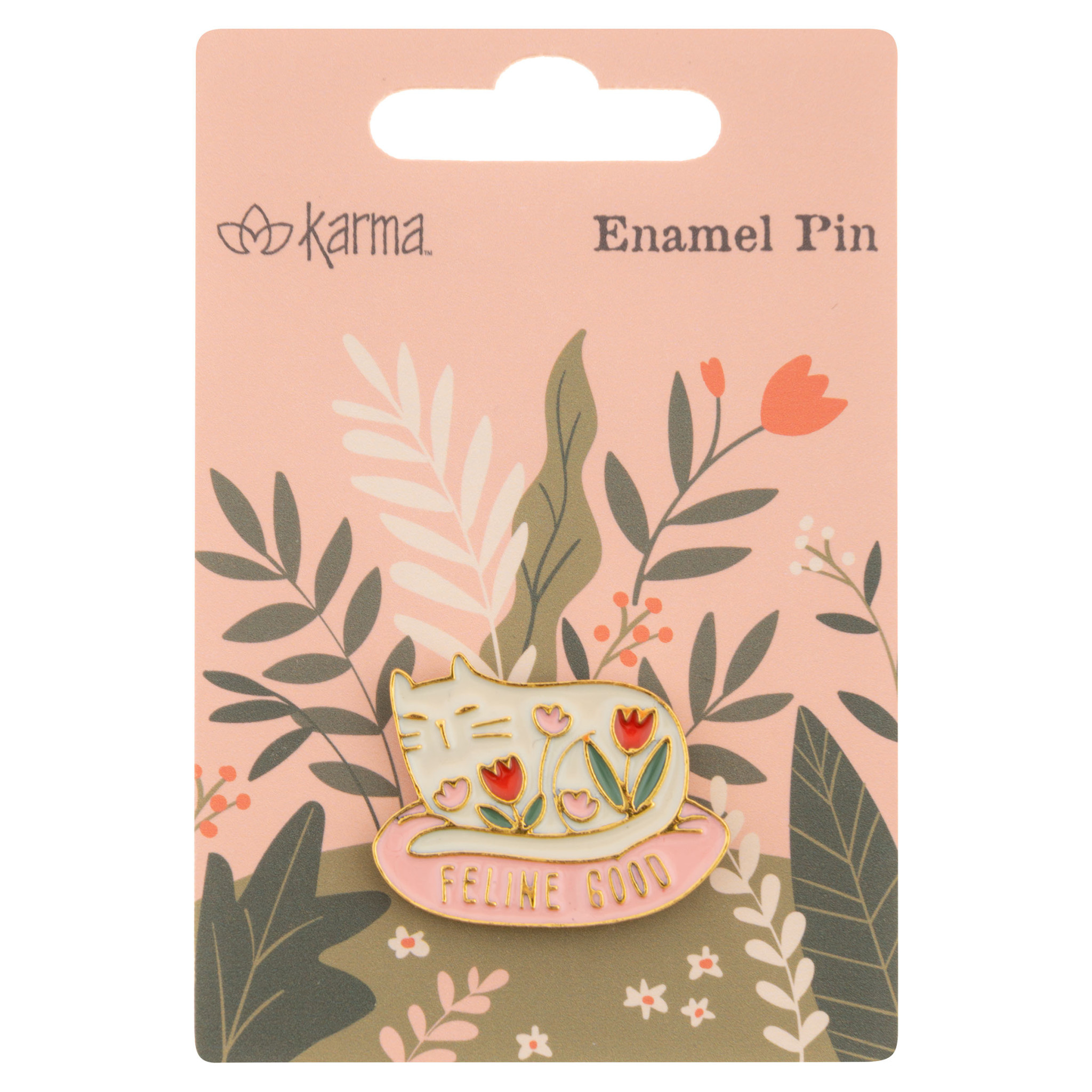 available at m. lynne designs Cat Enamel Pin