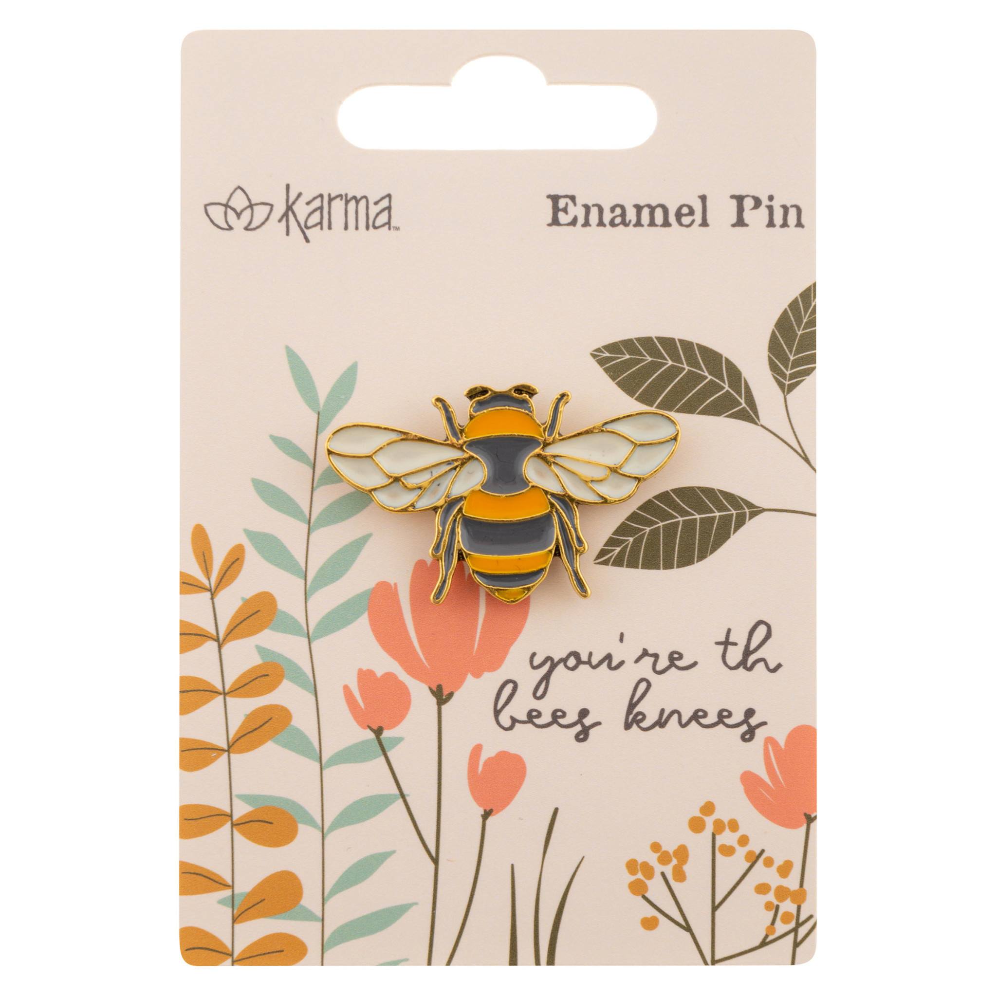 available at m. lynne designs Bee Enamel Pin