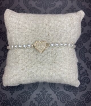 available at m. lynne designs Pearl with Gold Pearl Bracelet