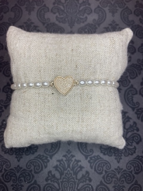 available at m. lynne designs Pearl with Gold Pearl Bracelet