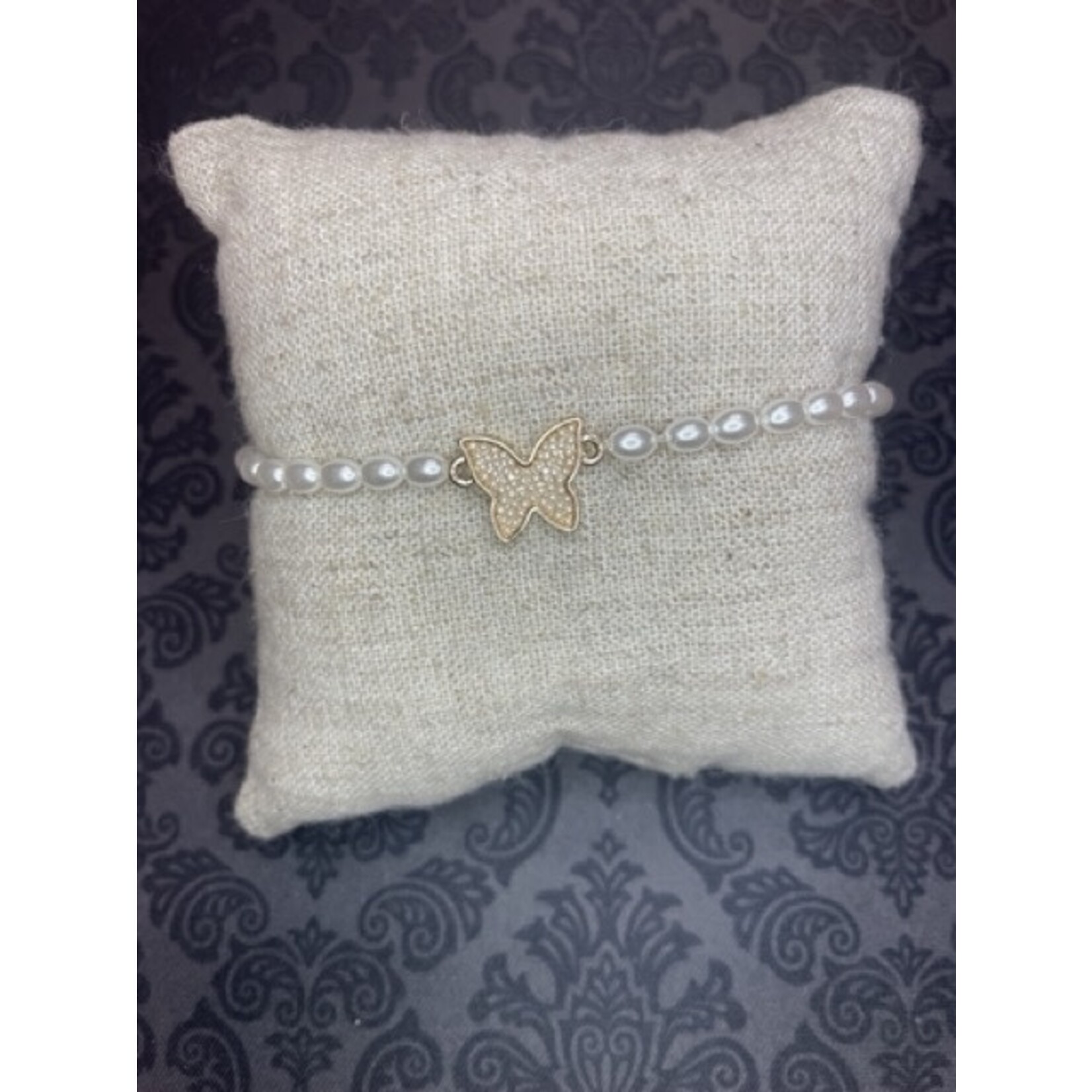 m. lynne designs pearl with gold pearl butterfly bracelet