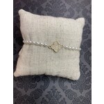 m. lynne designs pearl with gold pearl clover bracelet