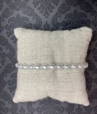 available at m. lynne designs Pearl Stretch Bracelet