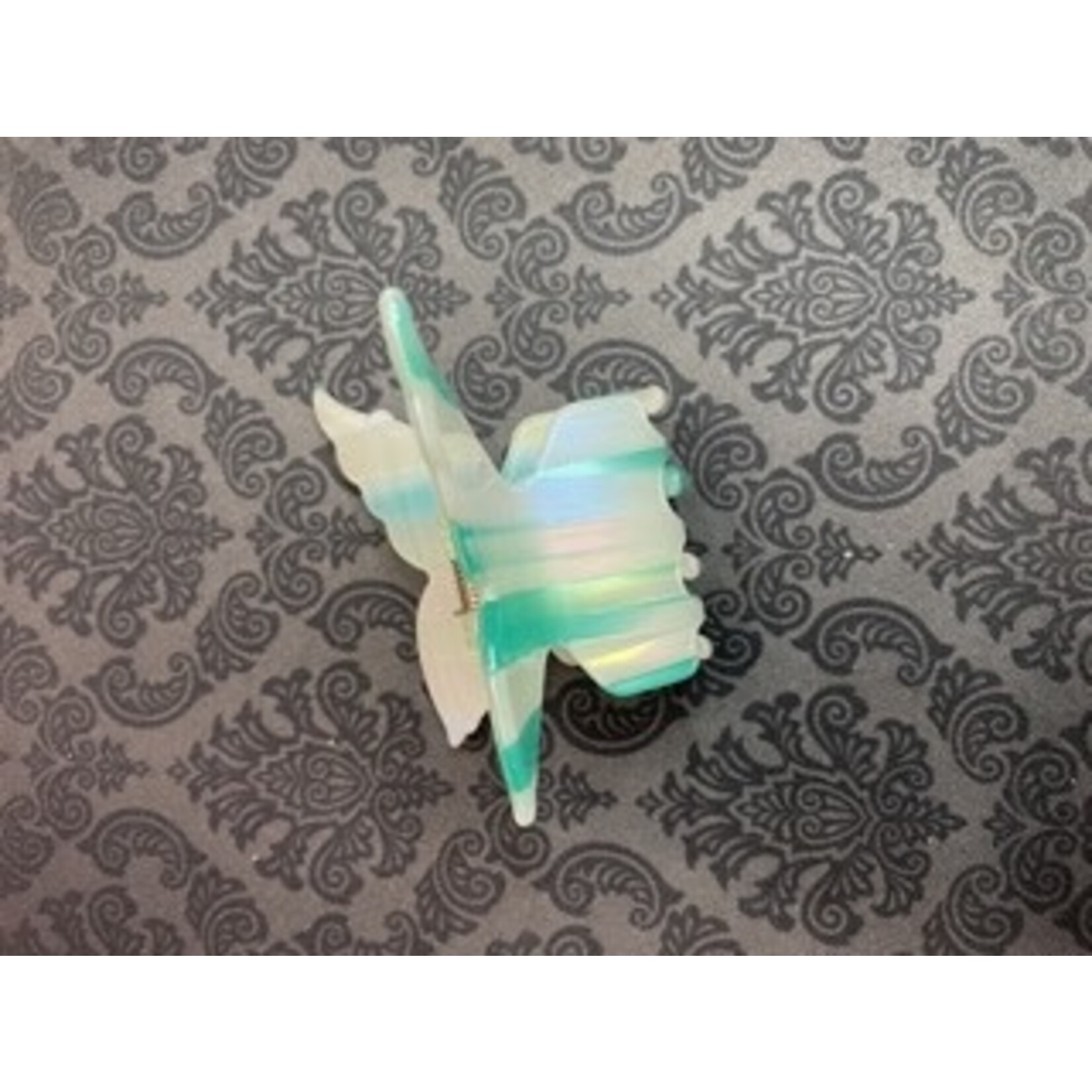 m. lynne designs mint butterfly claw clip