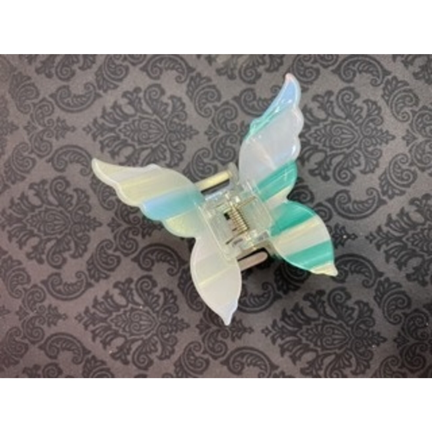 m. lynne designs mint butterfly claw clip