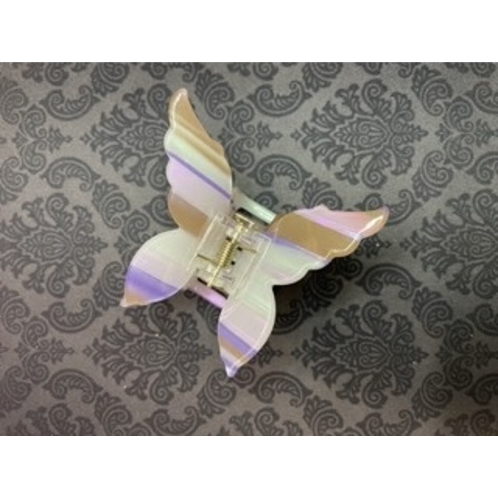 m. lynne designs lavender butterfly claw clip