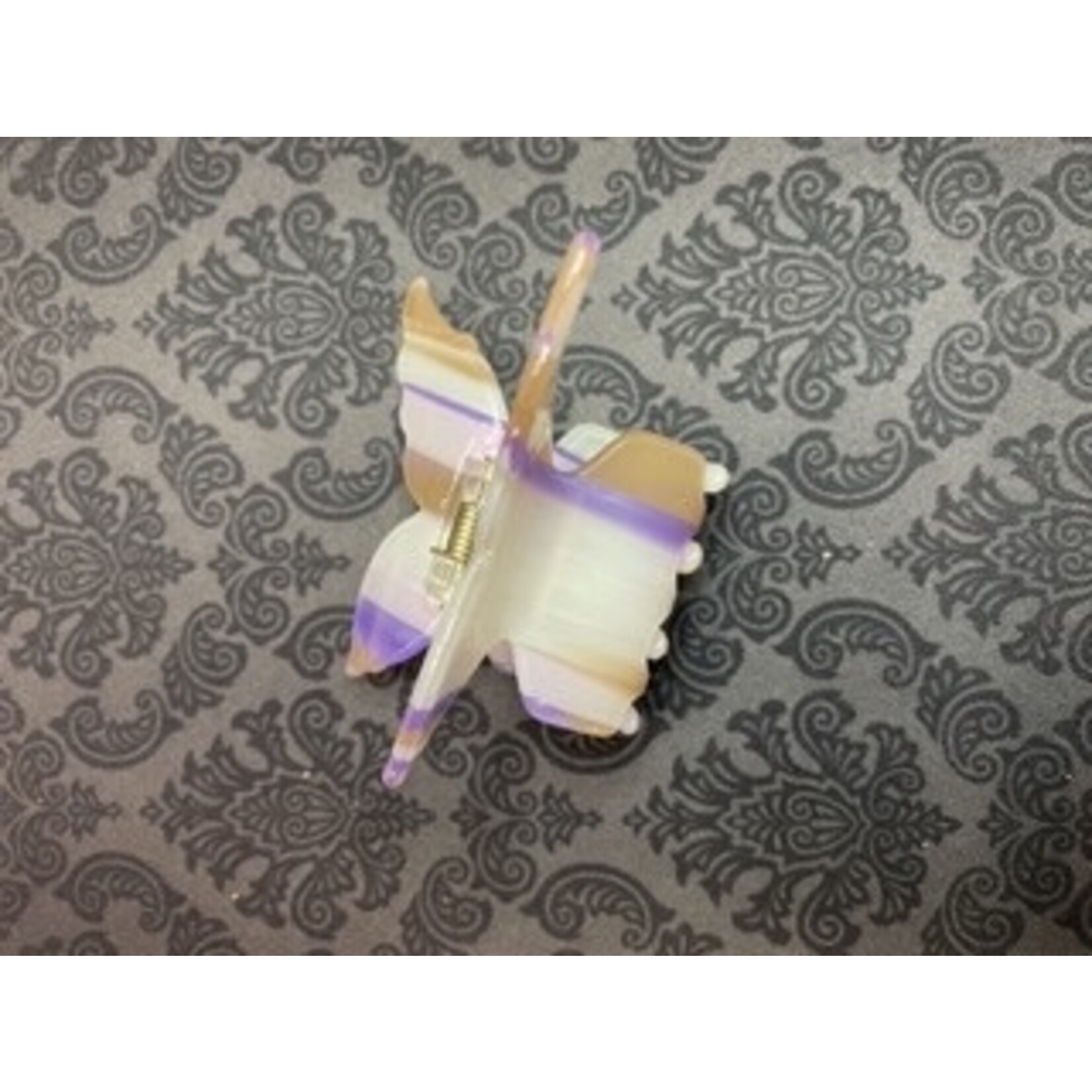 m. lynne designs lavender butterfly claw clip