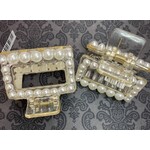m. lynne designs clear with pearls claw clip