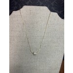 m. lynne designs gold with single pearl necklace