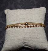 available at m. lynne designs Triple Gold Bracelet with Single Big Bead